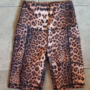 Yogalicious cheetah biker shorts